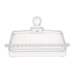 Manteigueira de Cristal Pearl Bolinha Transparente 17cm Wolff - 4