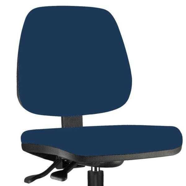 Cadeira Caixa Alta Giratória Job Crepe Azul Marinho - Lyam Decor - 2
