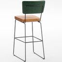 Ver mais imagens de Kit 4 Banquetas Altas Cozinha Sala Jantar Allana L02 Facto Verde Musgo Couríssimo Whisky - Lyam