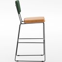 Ver imagem 6 de Kit 4 Banquetas Altas Cozinha Sala Jantar Allana L02 Facto Verde Musgo Couríssimo Whisky - Lyam