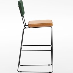 Kit 4 Banquetas Altas Cozinha Sala Jantar Allana L02 Facto Verde Musgo Couríssimo Whisky - Lyam - 6