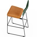 Ver imagem 7 de Kit 4 Banquetas Altas Cozinha Sala Jantar Allana L02 Facto Verde Musgo Couríssimo Whisky - Lyam