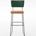 Ver imagem 5 de Kit 4 Banquetas Altas Cozinha Sala Jantar Allana L02 Facto Verde Musgo Couríssimo Whisky - Lyam