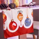 Ver imagem 1 de Trilho de Mesa Facile Natalina 40x140cm 100% Poliéster Bolas Laços