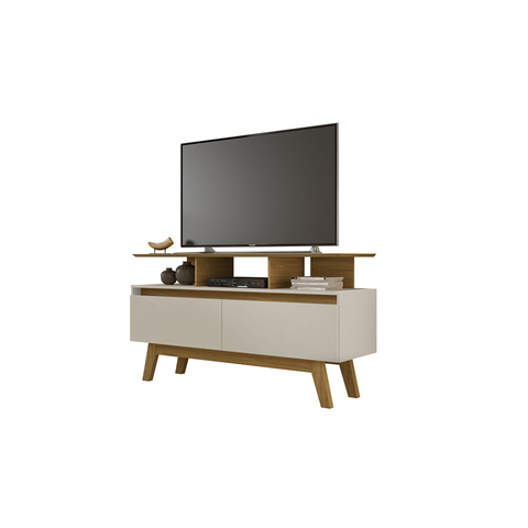 Rack Rubi 1.2 Cinamomo/off White – Bechara Móveis