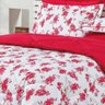 Edredom Firenze Queen Floral Vermelho com 3 Peças - 3