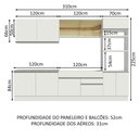 Ver mais imagens de Cozinha Completa 310001 Com Armário E Balcão Branco Branco
