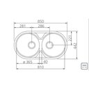 Ver imagem 2 de Cuba de Embutir e Sobrepor para Cozinha Luna Duo 84X44cm Inox Acetinado - Tramontina 94035/102