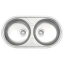 Ver imagem 1 de Cuba de Embutir e Sobrepor para Cozinha Luna Duo 84X44cm Inox Acetinado - Tramontina 94035/102