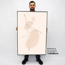Ver imagem 2 de Quadro Decorativo em Canvas Abstrato Ballet em Linhas - Chassi - 120 x 80cm