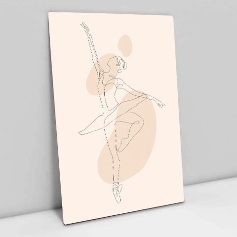 Quadro Decorativo em Canvas Abstrato Ballet em Linhas - Chassi - 120 x 80cm