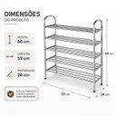 Ver mais imagens de Sapateira Inox 15 Pares com 5 Prateleiras Multiuso
