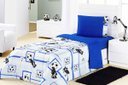 Ver imagem 1 de Edredom Cama Solteiro Futebol Azul em tecido Algodão com Poliester - Edredom Kids