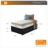 Cama Box Baú Solteiro King Preto + Colchão Molas Ensacadas Houston Pillow Inn 96x203x70cm - 2