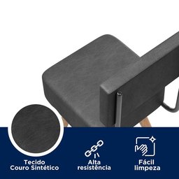 Kit 02 Banquetas Altas Barcelona Preto - 4