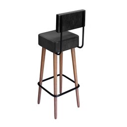 Kit 02 Banquetas Altas Barcelona Preto - 6