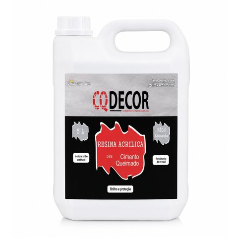 Resina Acrílica Incolor para Cimento Queimado Cq Decor 5L