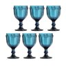 Jogo de Taças Libélula 260ml Azul 6 Peças Vidro - 2