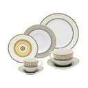Ver imagem 1 de Aparelho de Jantar Porcelana Amarelo e Preto 42 Peças Class Home
