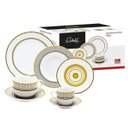 Ver imagem 3 de Aparelho de Jantar Porcelana Amarelo e Preto 42 Peças Class Home