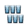 Jogo de Copos Diamante Azul 350ml Vidro Class Home - 1