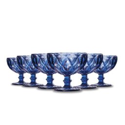 Jogo de Taças Sobremesa Diamante Azul 310ml Class Home - 1