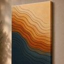 Ver imagem 3 de Quadro Decorativo Abstrato Ondas em Canvas Sala Quarto Hall 60x90