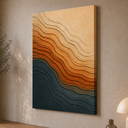Ver imagem 2 de Quadro Decorativo Abstrato Ondas em Canvas Sala Quarto Hall 60x90