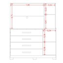 Ver imagem 5 de Cômoda com Painel para TV 43" 4 Gavetas 2 Portas Ilha Bela Freijó/Titanium