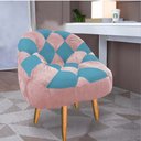 Ver imagem 2 de Kit 02 Poltrona Paloma Escritório Sala Pé Palito Suede Rosa Bebê e Suede Azul Turquesa - Dominic Dec