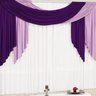 Cortina para Sala e Quarto Roxo e Lilás e Branco 3 metros em Malha varão Duplo - Cortina Isabella - 2
