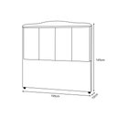 Ver imagem 3 de Cabeceira Estofada Paris 195cm Linho Bege