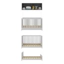 Ver imagem 5 de Berço 3 em 1 com Colchão e Armário Aéreo 4 Portas Multimóveis Mp4158 Branco/grafite