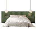 Ver imagem 2 de Conjunto Cabeceira King 360cm C/ 2 Mesas de Cabeceira em Mdf Cor:musgo com Preto
