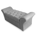 Ver imagem 3 de Kit Cabeceira Mirage + Calçadeira Baú Veneza King Size 195cm Suede - Ecotec Decor:Cinza