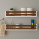 Ver imagem 3 de Prateleira Branca para Banheiro Mdf - Cedrinho - 40x10cm