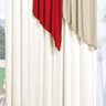 Cortina Monichic 4 Metros Palha com Vermelho com 1 Peça - 3