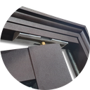 Ver imagem 5 de Porta Alumínio Camarão Lambril/Vidro e.L25 Marrom Corten 70 V.Boreal Brimak