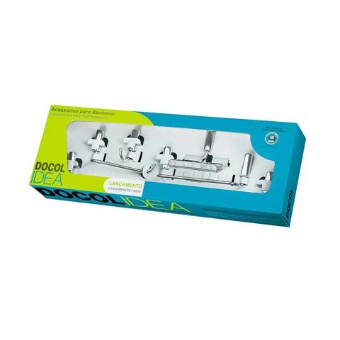 Kit Acessórios para Banheiro 5 Peças Chrome Docol