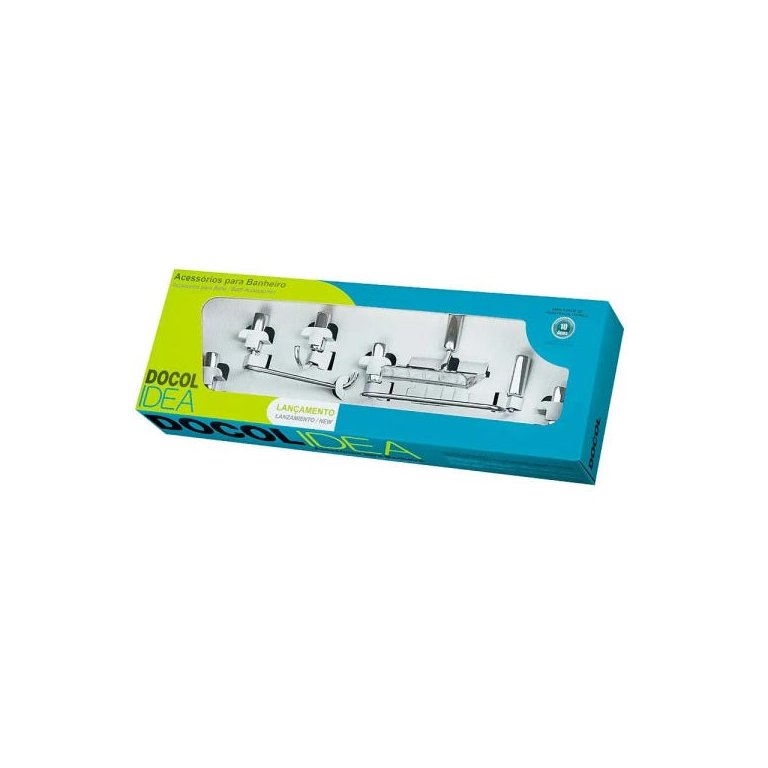 Kit Acessórios para Banheiro 5 Peças Chrome Docol