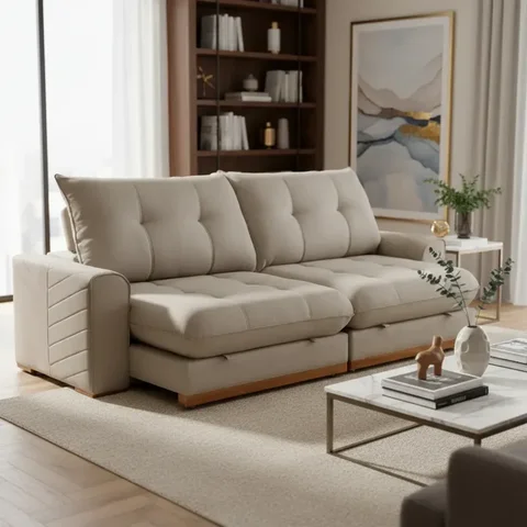 Sofá Argo Veludo Cappuccino 230 Cm B25cm Meu Sofá Online