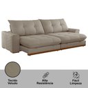 Ver imagem 5 de Sofá Argo Veludo Cappuccino 230 Cm B25cm Meu Sofá Online