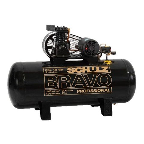 COMPRESSOR DE AR CSL10BR/200 200 LITROS 10 PES 220/38V TRIFASICO SCHULZ