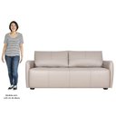 Ver imagem 5 de Sofá Living 2 Lugares Sala de Estar 180cm Virtus L07 Couro Bege - Mpozenato