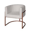 Ver imagem 3 de Poltrona Base Industrial Bronze Kit 2 Lety Blouclê Off White D'Rossi