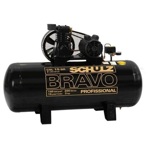 Compressor de Ar Csl15br/200l 200 Litros 220/380v Trifasico Schulz