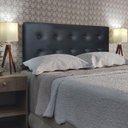 Ver imagem 2 de Cabeceira de Cama Estofada Botonê Istambul Essencial Corino Rbl:solteiro Painel/preto