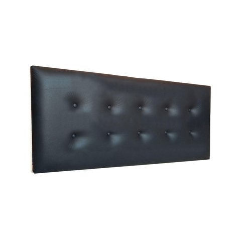 Cabeceira de Cama Estofada Botonê Istambul Essencial Corino Rbl:solteiro Painel/preto