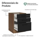 Ver imagem 3 de Balcão de Cozinha 60 cm 3 Gavetas (sem Tampo) Rustic/Preto Agata Madesa