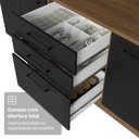 Ver imagem 6 de Balcão de Cozinha 60 cm 3 Gavetas (sem Tampo) Rustic/Preto Agata Madesa